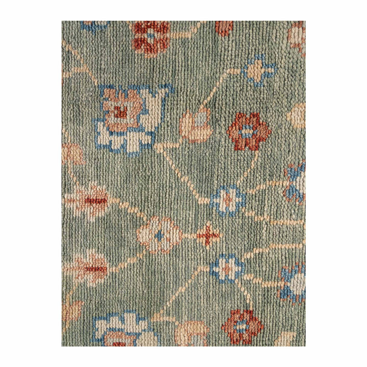 Sana Green Pure NZ Wool Blend  Hand Woven FLoor Rug
