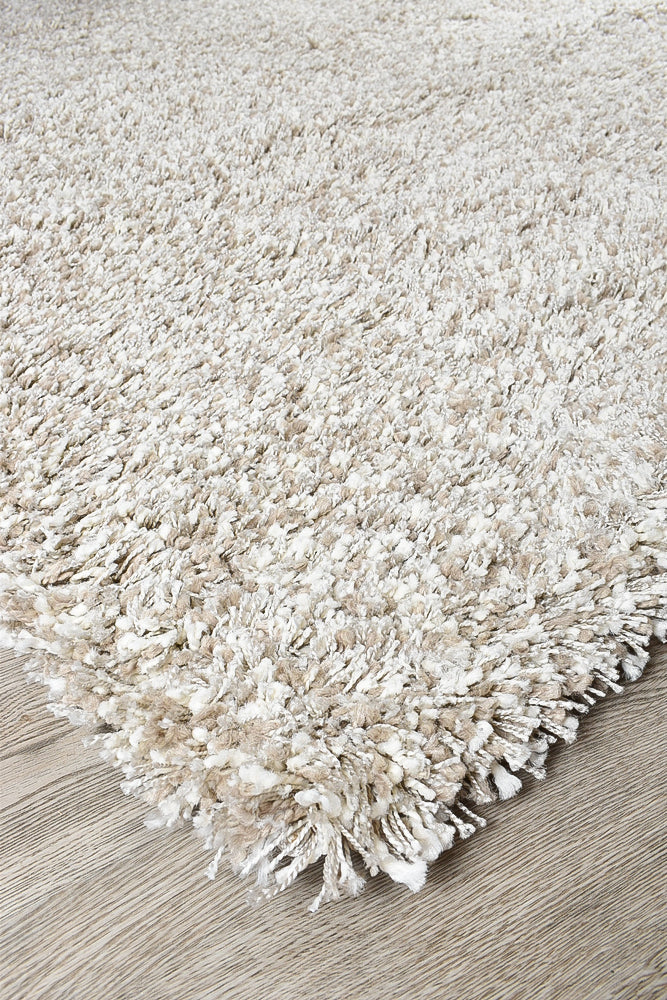 Orlando High dense Easy care Beige Shaggy Rug