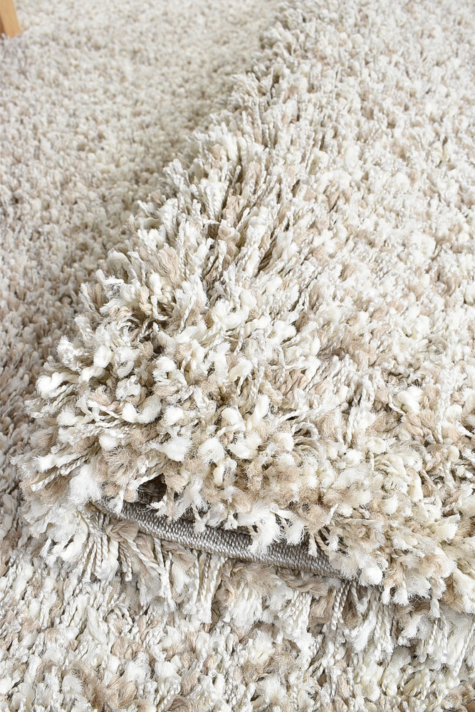 Orlando High dense Easy care Beige Shaggy Rug