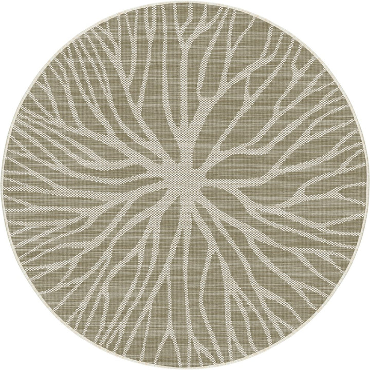 PLASMA REVERSIBLE LINEN INDOOR OUTDOOR ROUN RUG