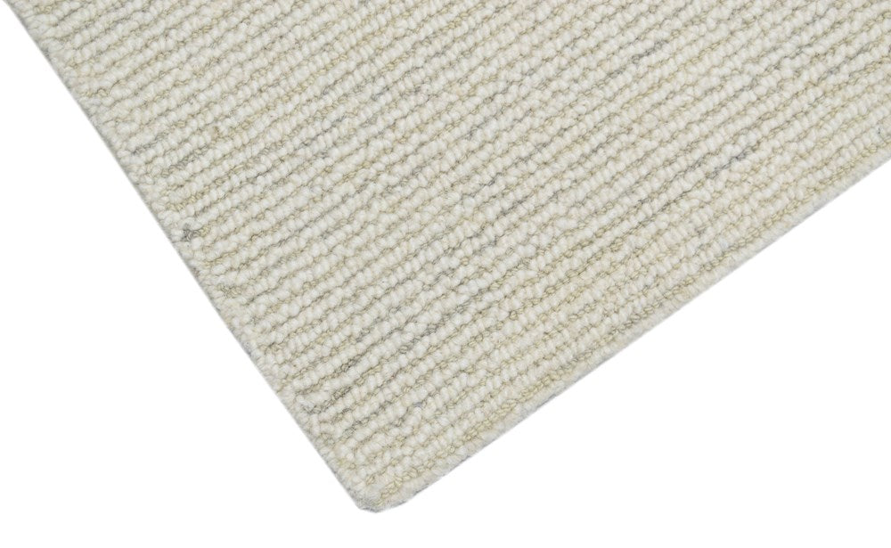 Rimini White  Hand Tufted Textured loop Pile