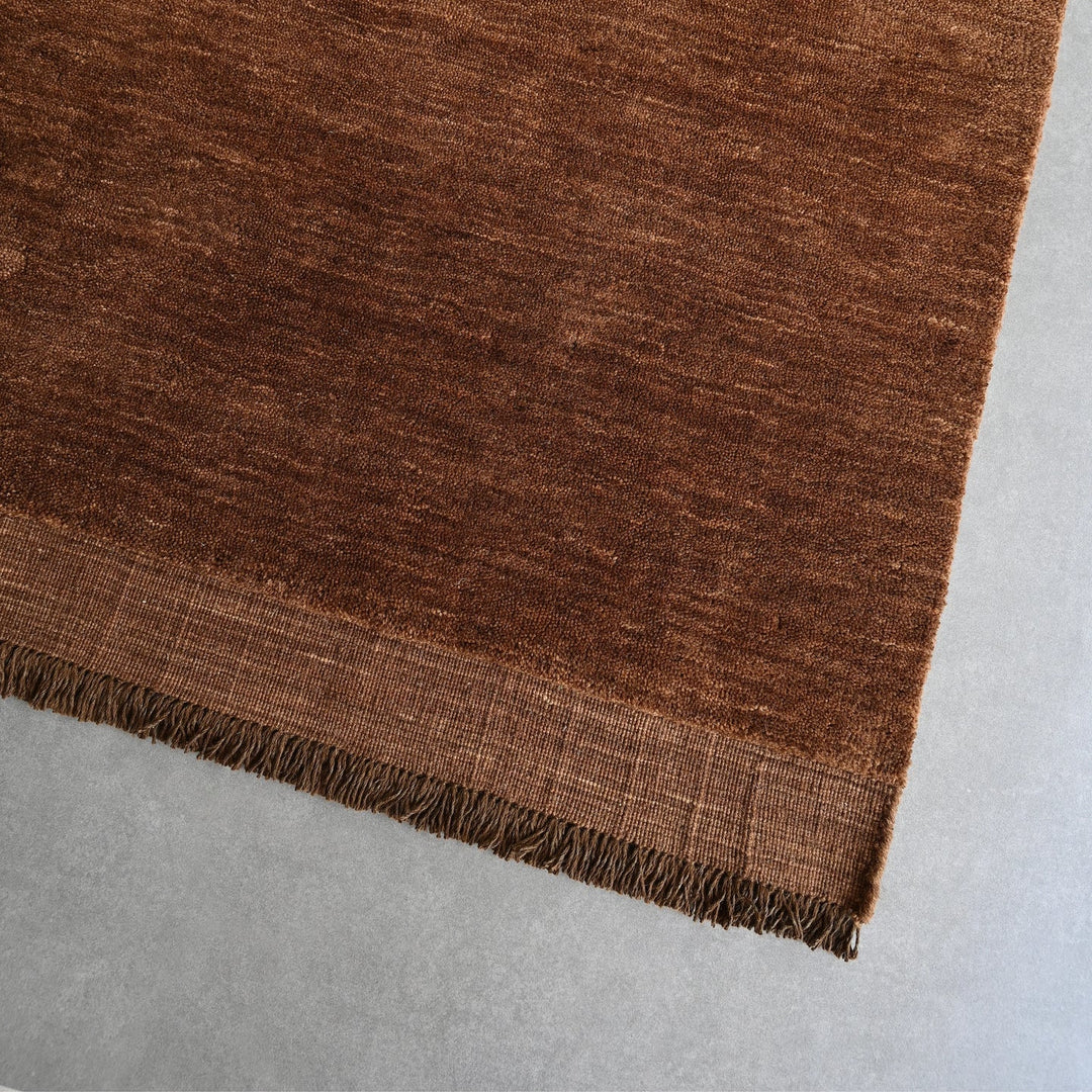 Fern COCOA Handloomed Pure Wool Rug