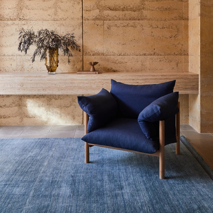 Fern OCEAN Handloomed Pure Wool Rug
