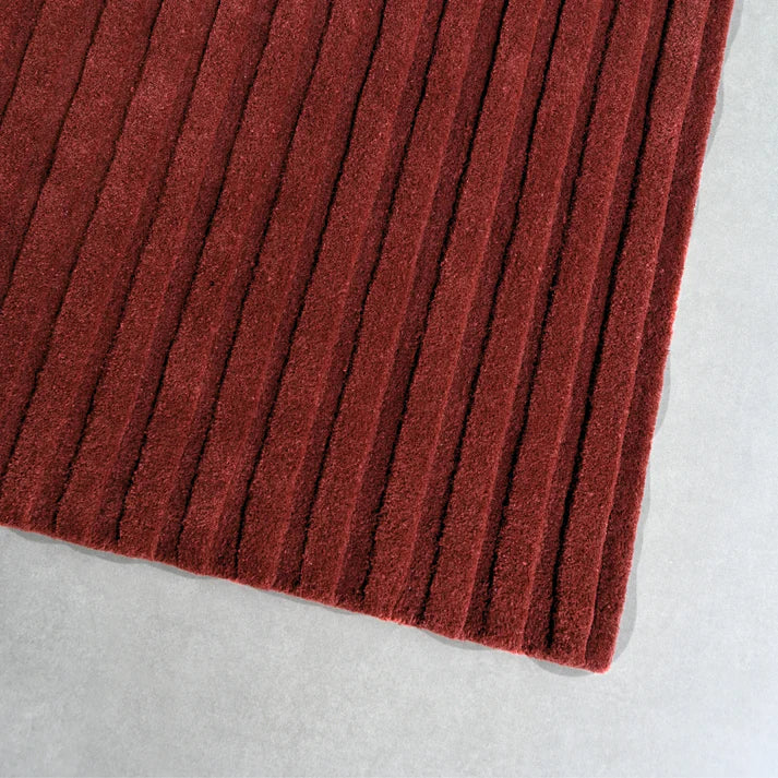 Tempo BRICK RED Hand-Tufted Floor Rug