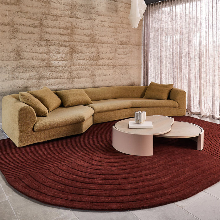 Tempo BRICK RED Hand-Tufted Floor Rug