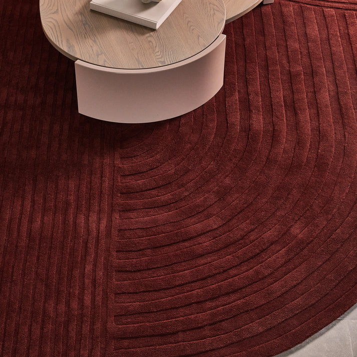 Tempo BRICK RED Hand-Tufted Floor Rug