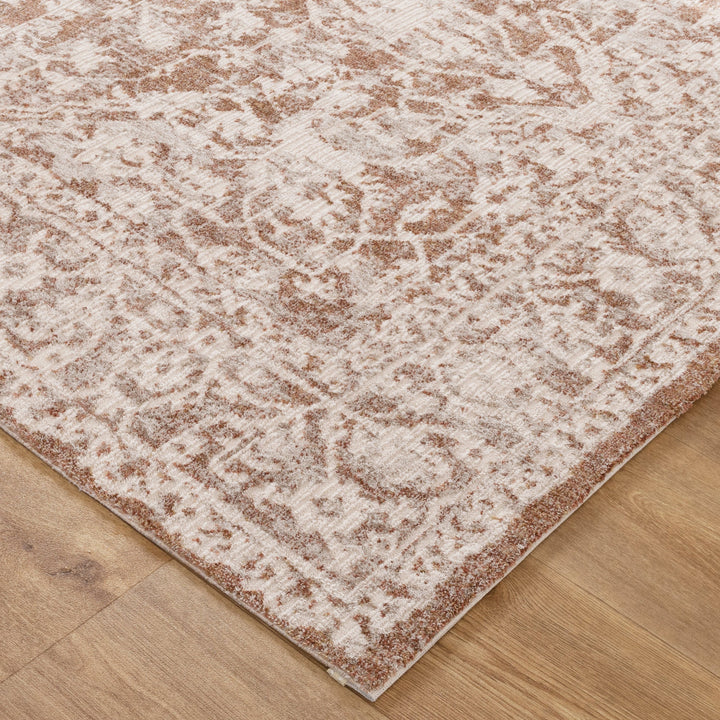 Solenne Beige & Rust Distressed Vintage Rug - S200