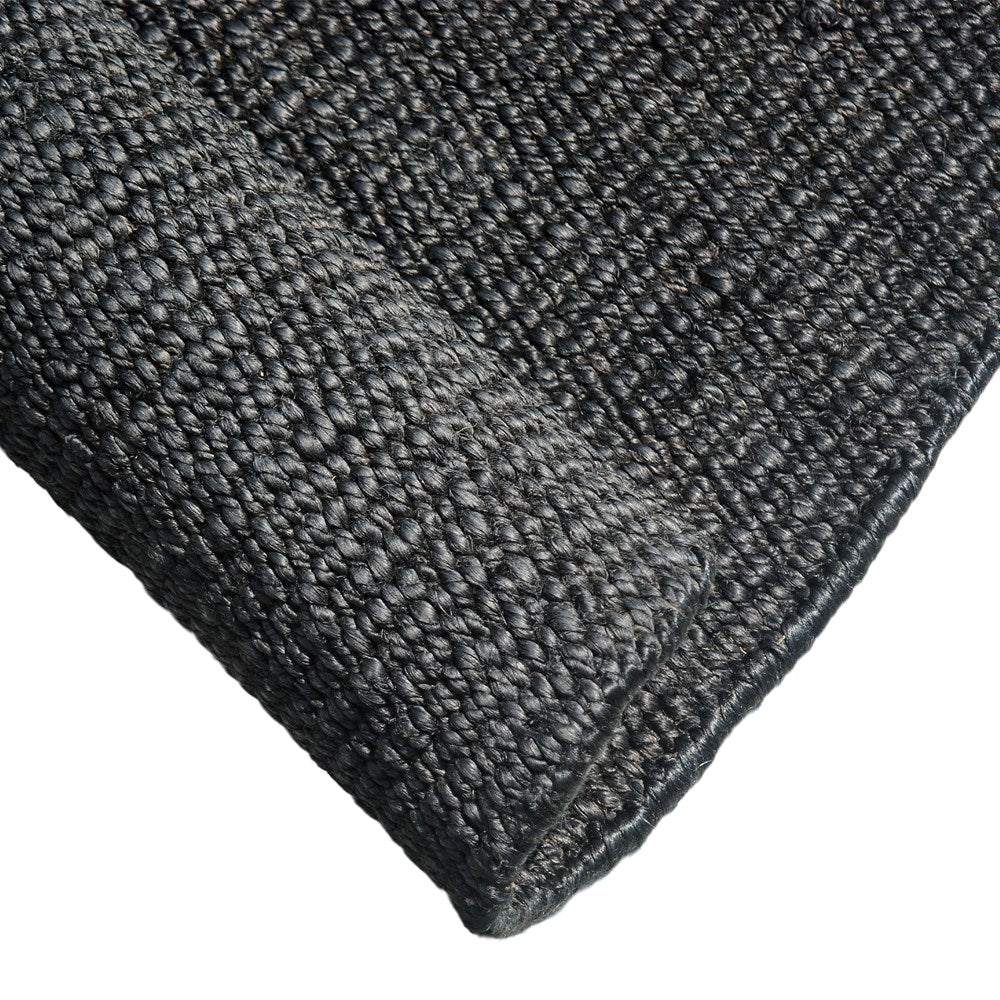 SARDINI BLACK JUTE FLOOR RUG