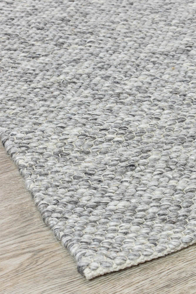 Richmond Silver Pure wool Hand woven floor rug