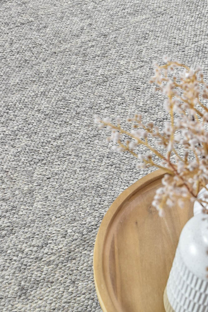 Richmond Silver Pure wool Hand woven floor rug