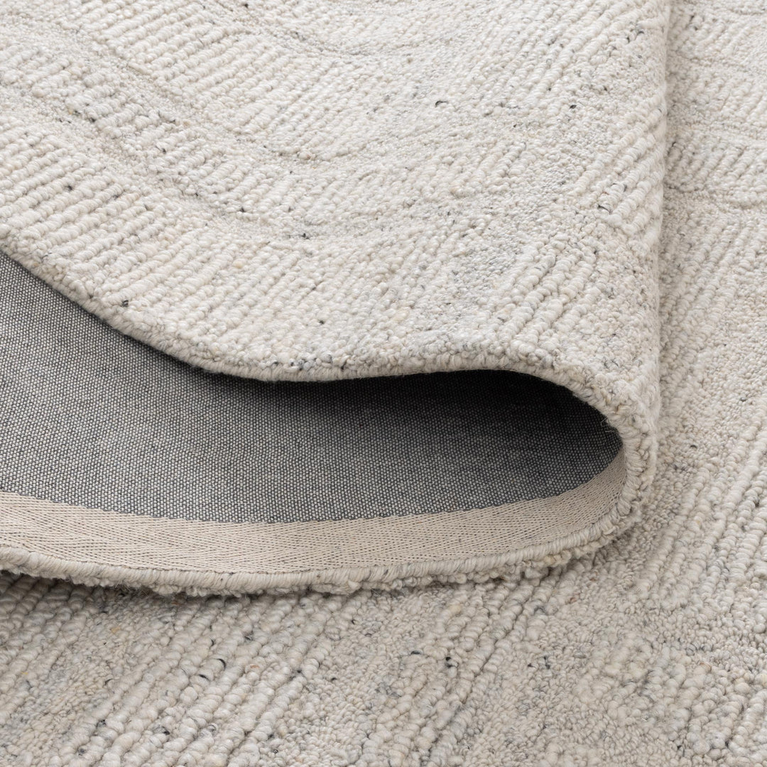 Seren Silver Modern Wool Rug