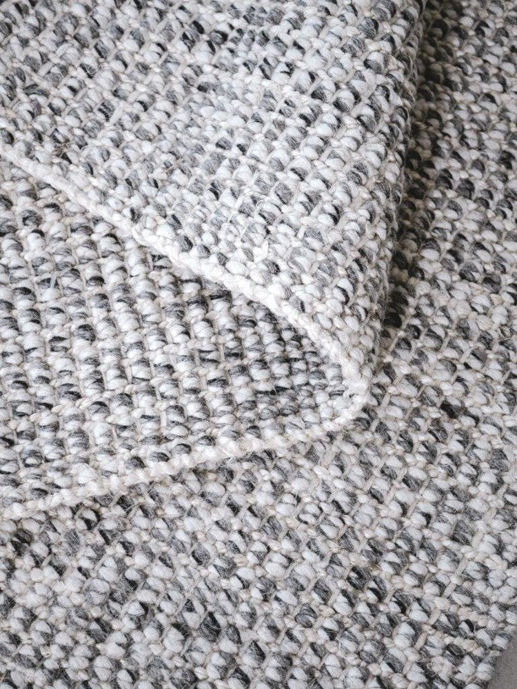 Orrisa Silver Wool Jute Floor Rug