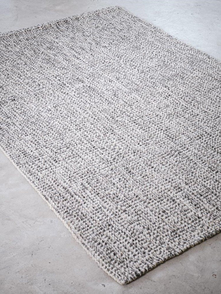 Orrisa Silver Wool Jute Floor Rug