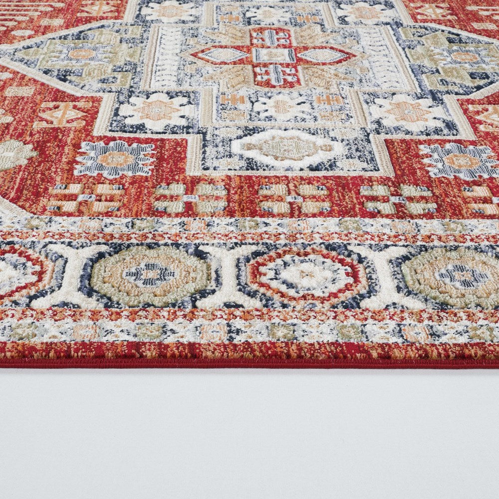 Afghan-Style Traditional Rug RED FLOOR RUG