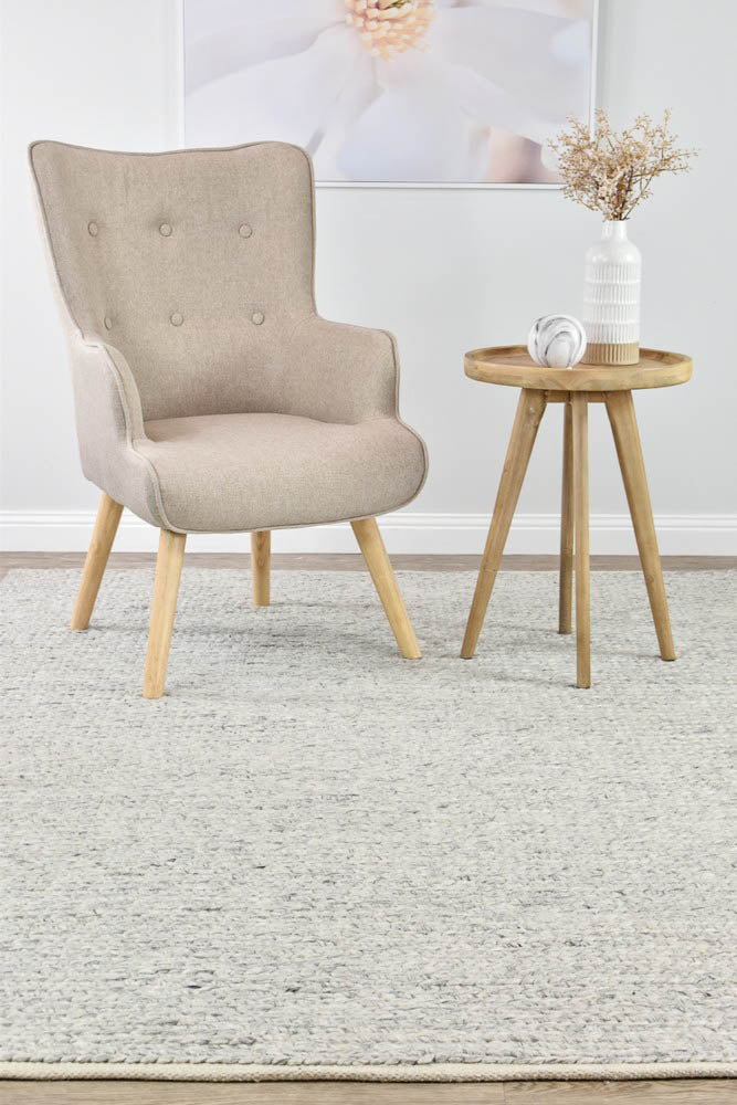 Vincent Braided  Hand Woven Fog Wool Rug