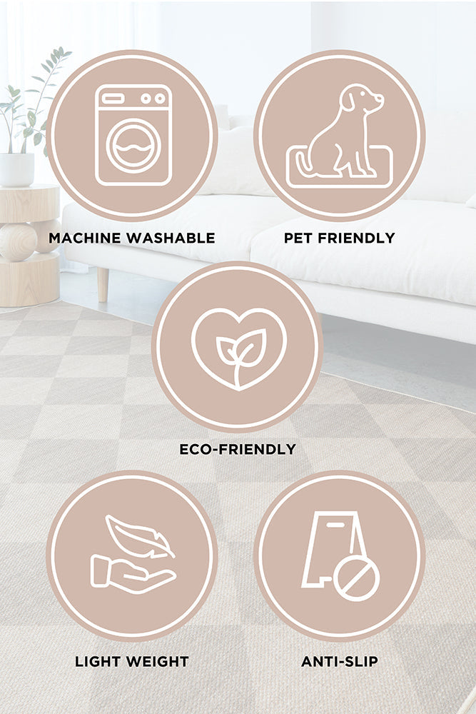 Solar Inesh Natural Washable Rug