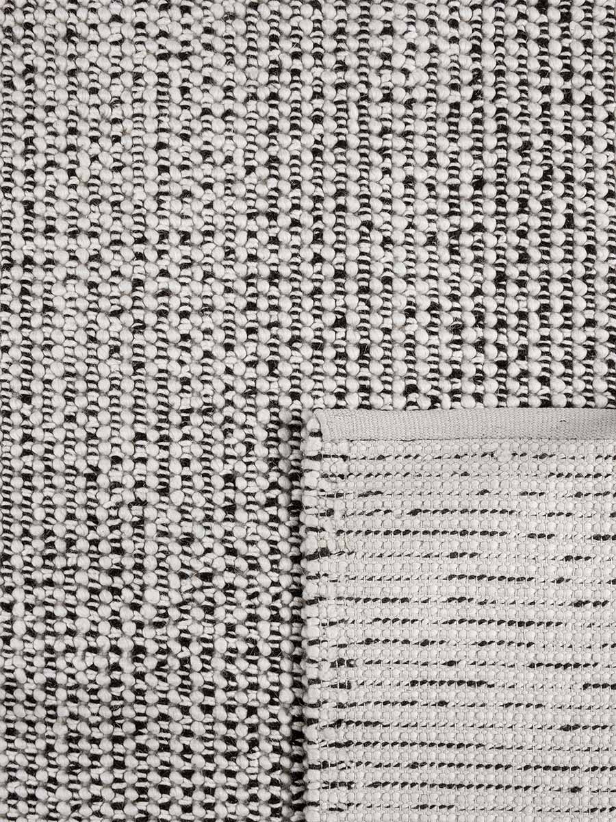 SPIKE BLACK AND WHITE HAND WOVEN FLOOR RUG