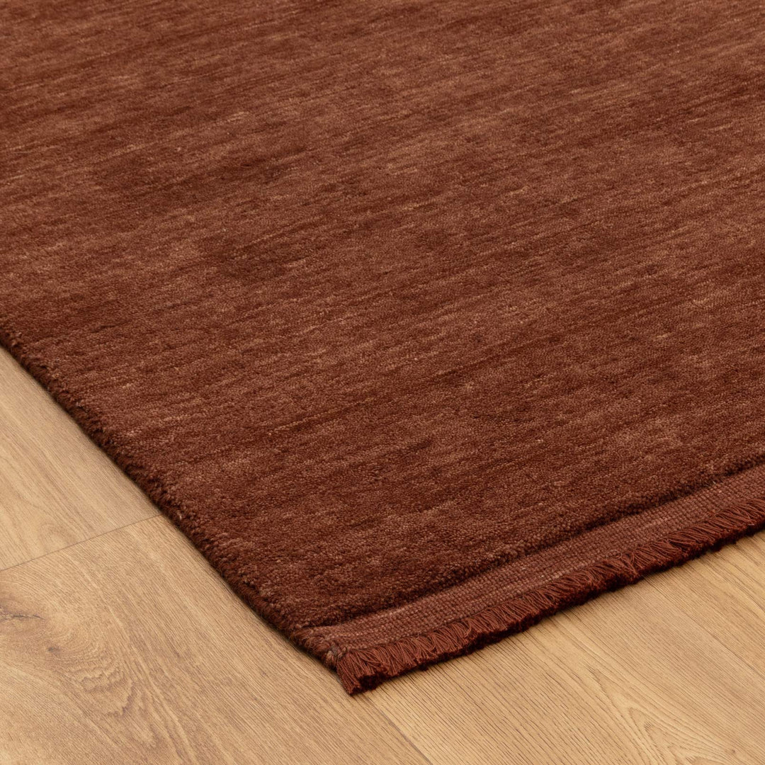 Charleston Hand-Knotted Wool Rug TERRACOTA