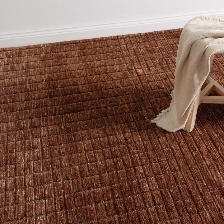Adore Rug Collection ADORE Terracotta CARVED RUG – All Modern Design