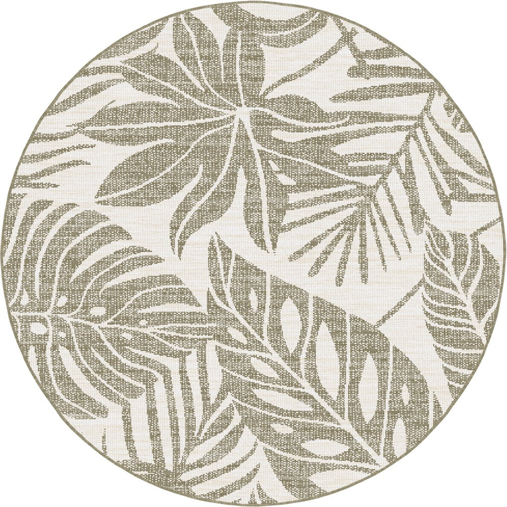 PALM REVERSIBLE LINEN INDOOR OUTDOOR ROUN RUG