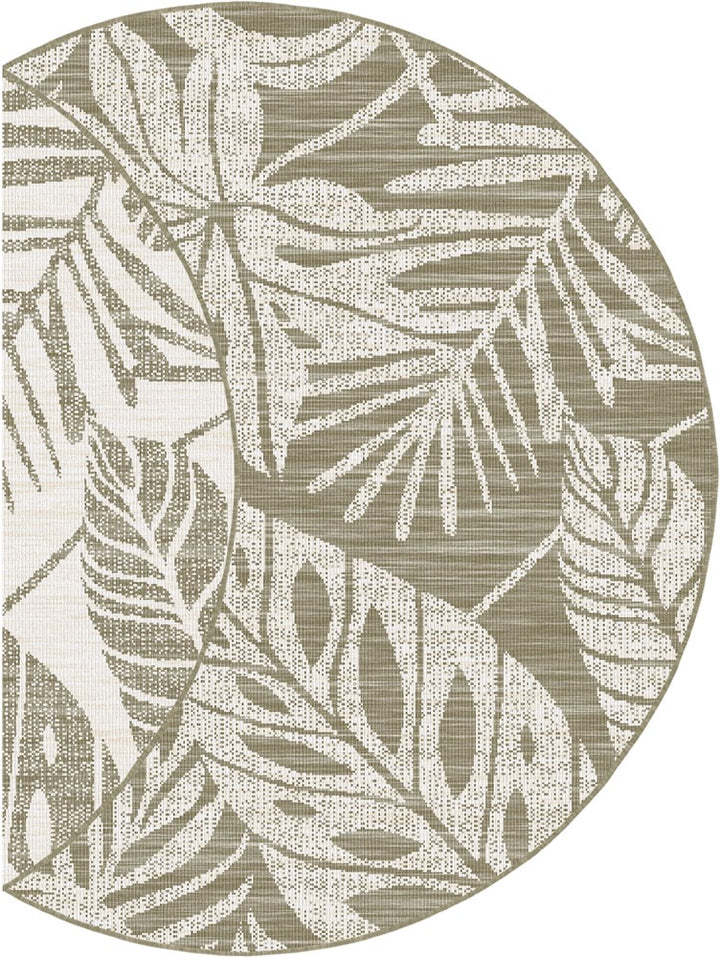 PALM REVERSIBLE LINEN INDOOR OUTDOOR ROUN RUG