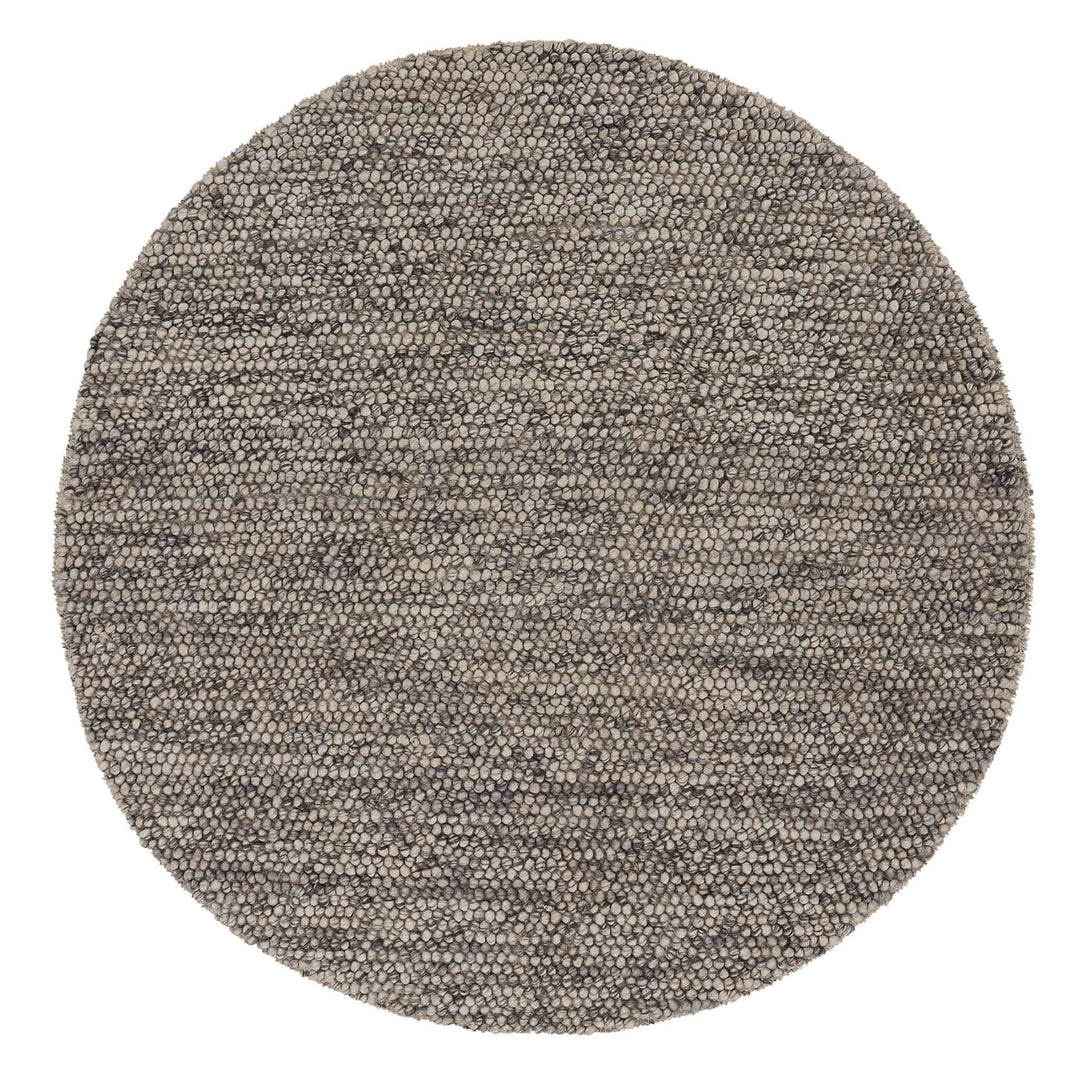 PEBBLES DARK GREY HAND WOVEN FELTED WOOL FLOOR RUG