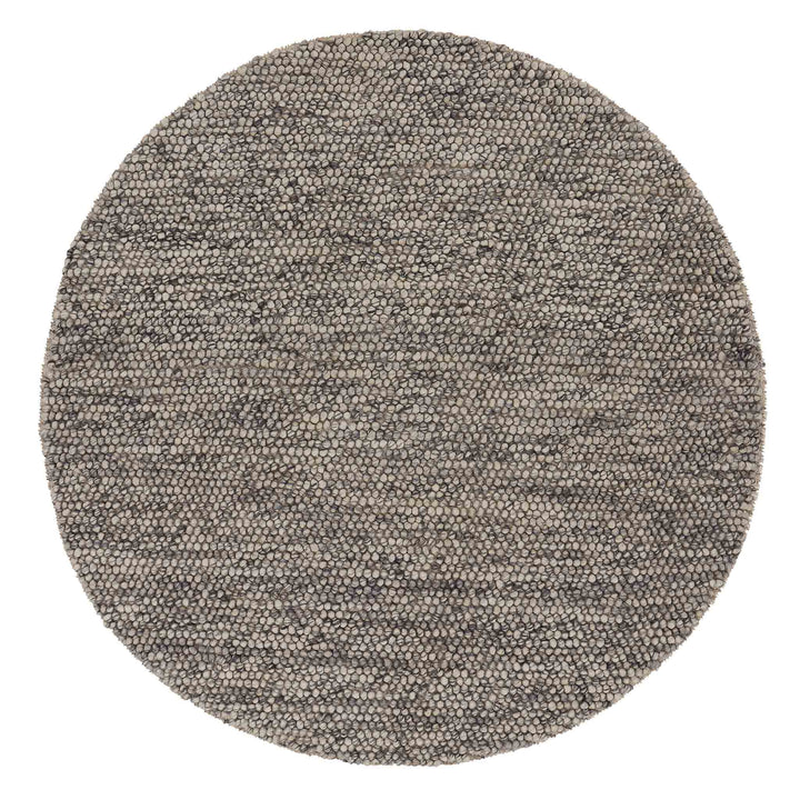 PEBBLES DARK GREY HAND WOVEN FELTED WOOL FLOOR RUG