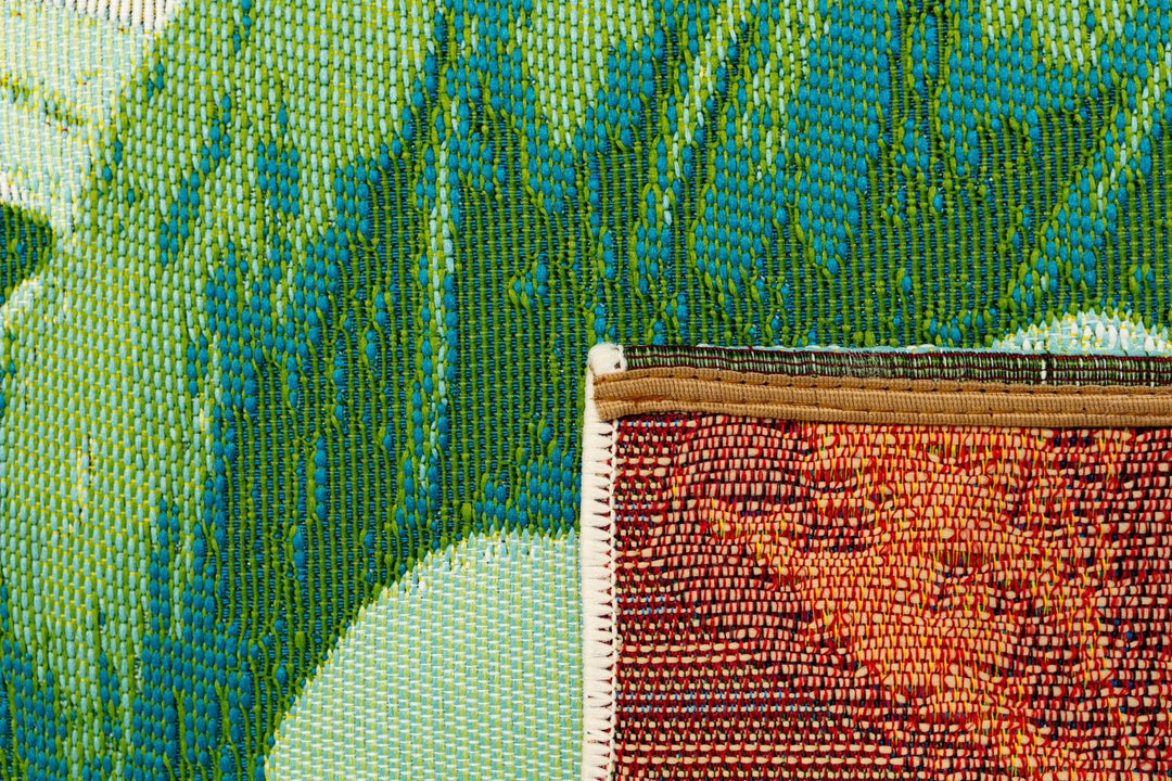 AMAZON INDOOR OUTDOOR JUNGLE GREEN FLOOR RUG