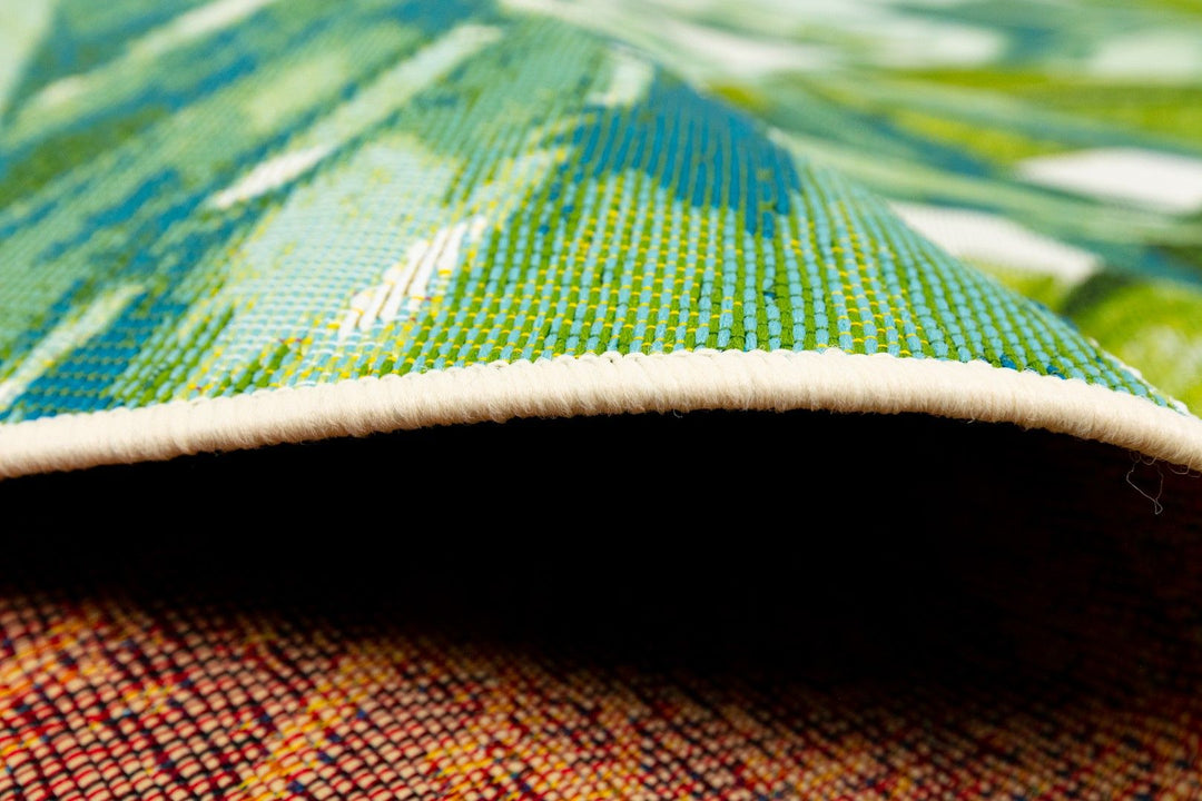 AMAZON INDOOR OUTDOOR JUNGLE GREEN FLOOR RUG