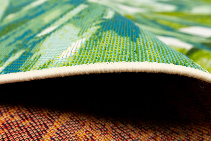 AMAZON INDOOR OUTDOOR JUNGLE GREEN FLOOR RUG