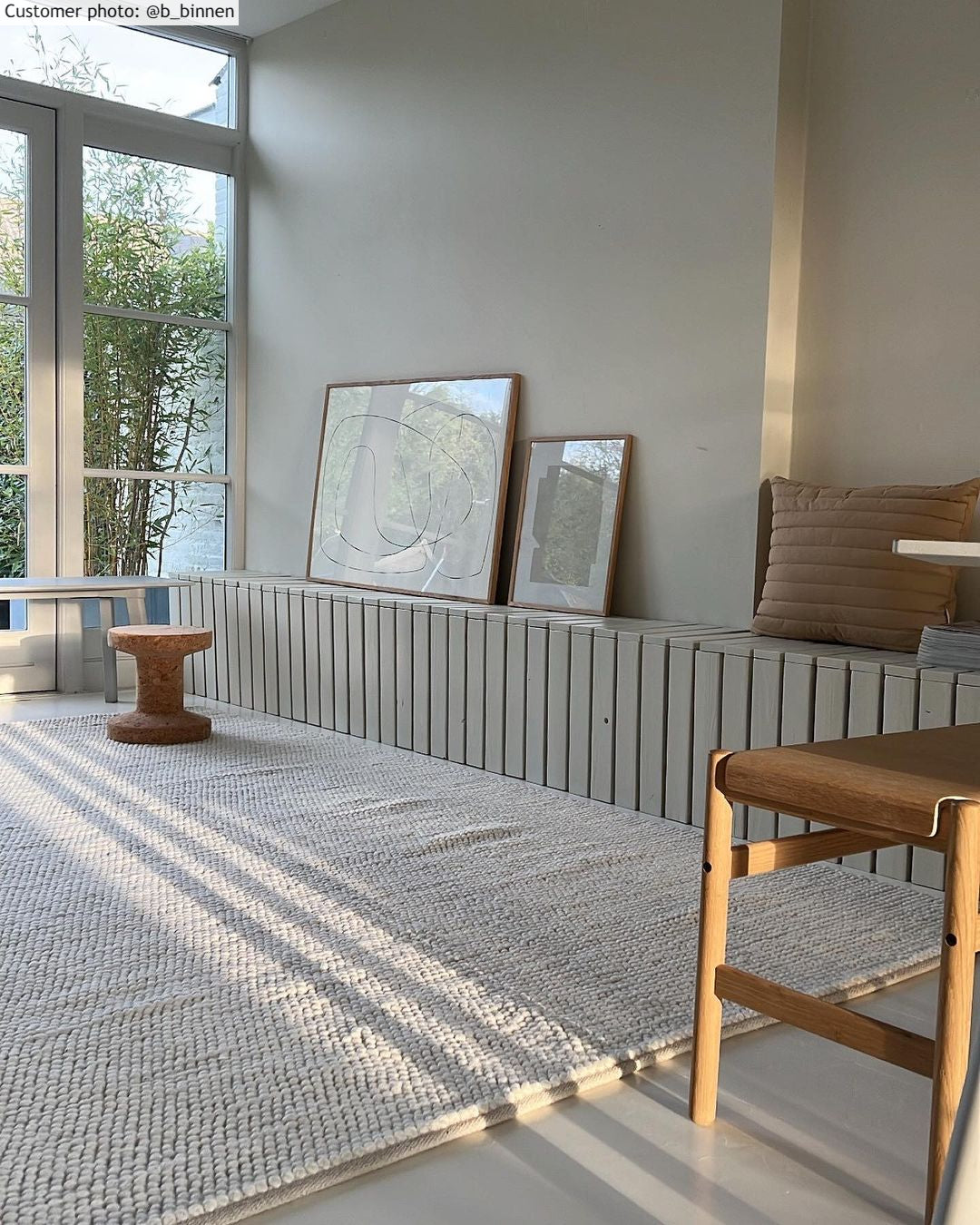 Pebbles White Hand Woven Floor Rug