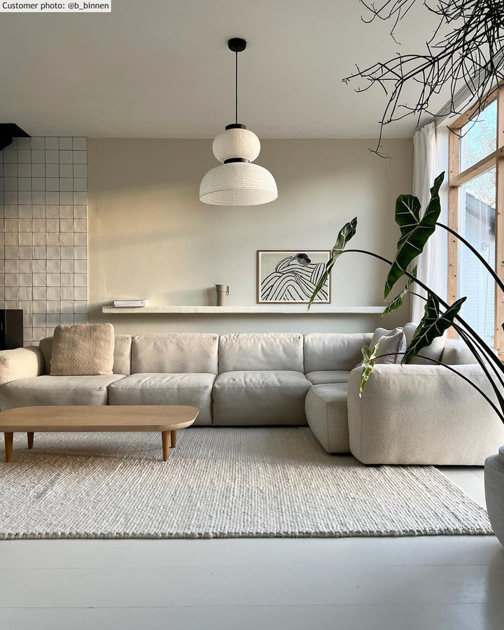 Pebbles White Hand Woven Floor Rug