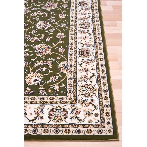 Allover Traditional Green Floor Rug