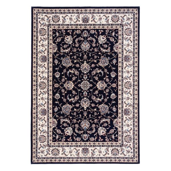 Allover Traditional Navy Floor Rug