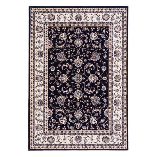 Allover Traditional Navy Floor Rug
