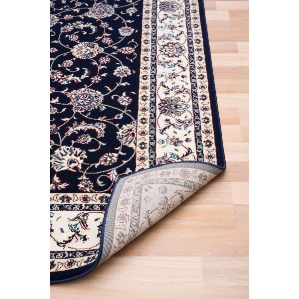 Allover Traditional Navy Floor Rug