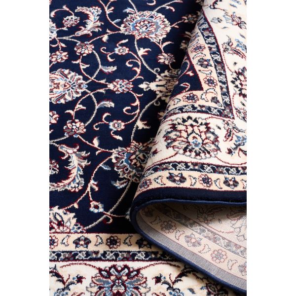 Allover Traditional Navy Floor Rug