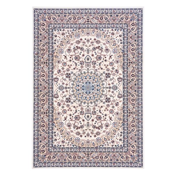 Medallion Traditional Ivory Floor Rug