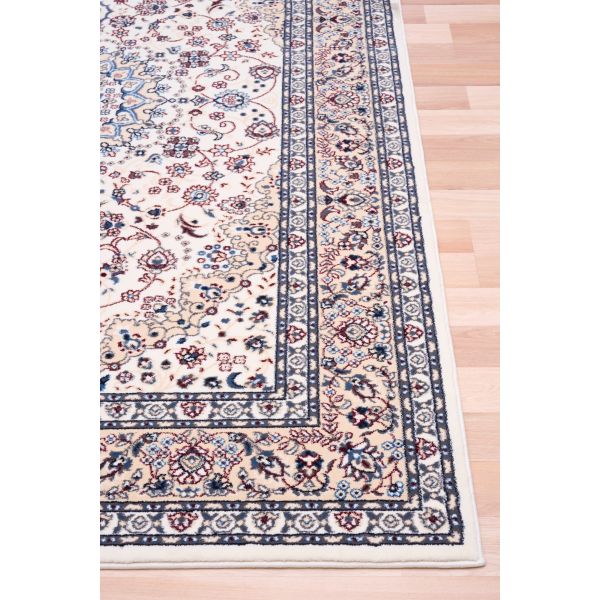 Medallion Traditional Ivory Floor Rug