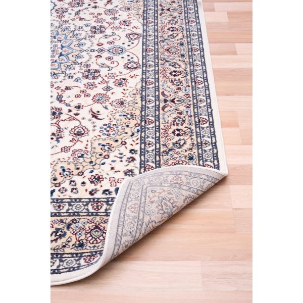 Medallion Traditional Ivory Floor Rug