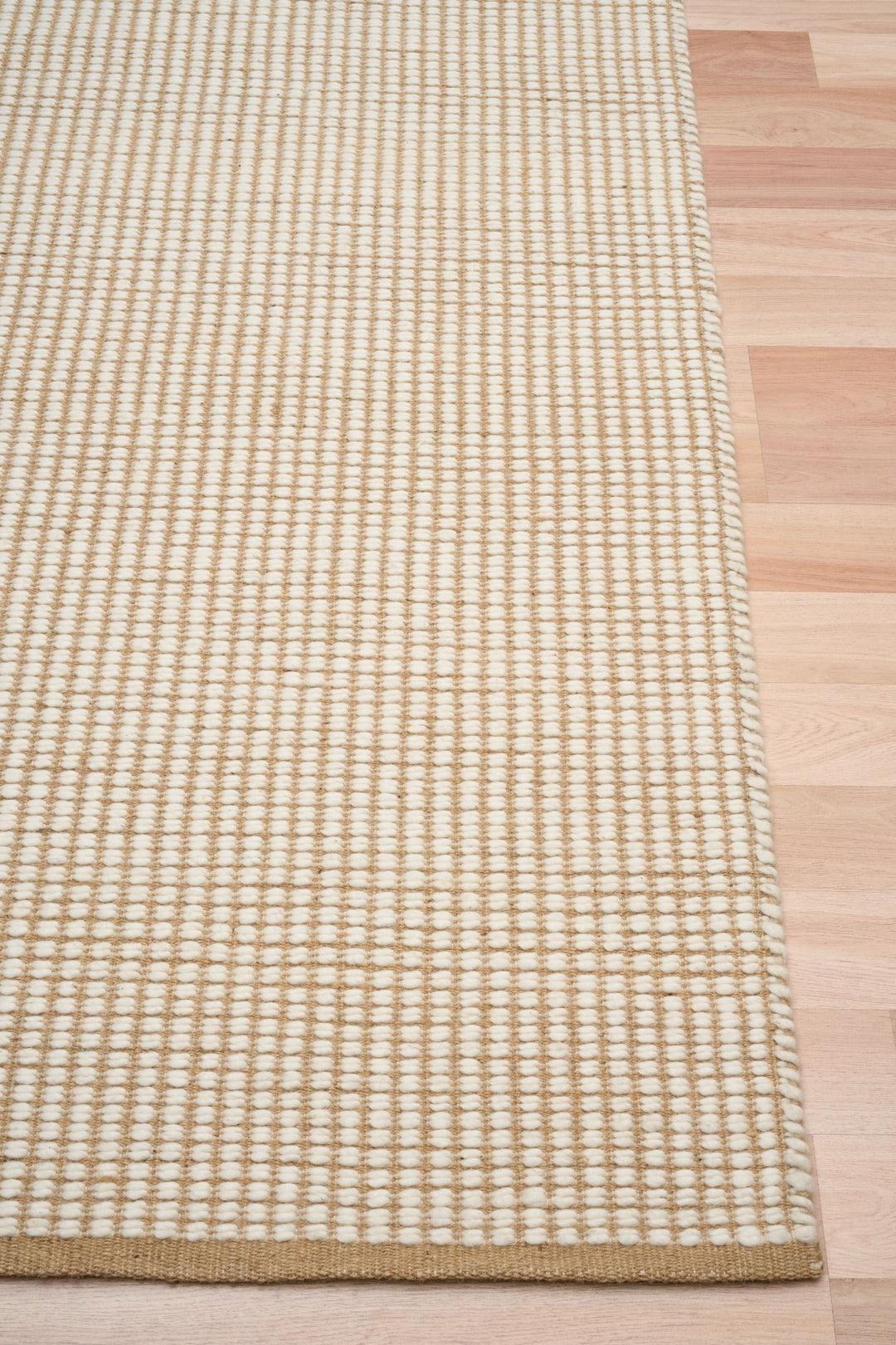 PULKA Natural Wool and jute floor rug