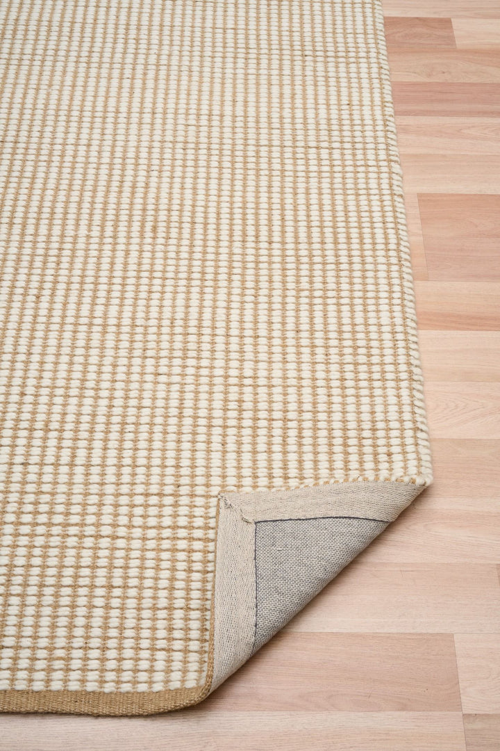 PULKA Natural Wool and jute floor rug