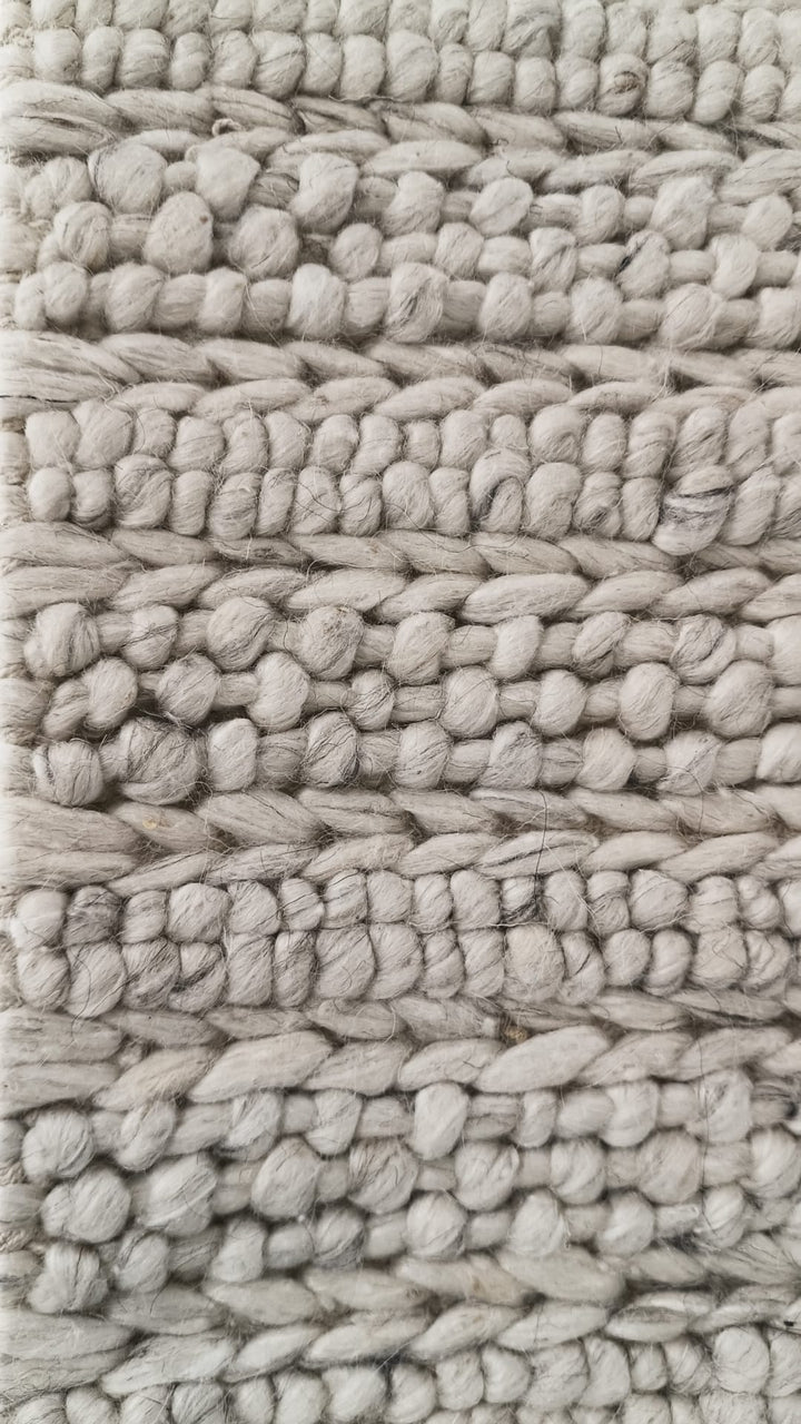 Style stitched Mix  Ivory Hand Woven Wool Floor Rug