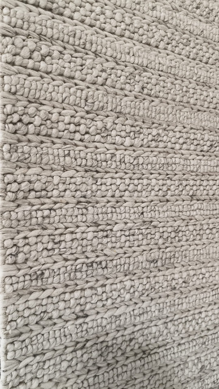 Style stitched Mix  Ivory Hand Woven Wool Floor Rug