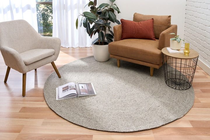 CUBA sILVER HAND WOVEN FLOOR RUG