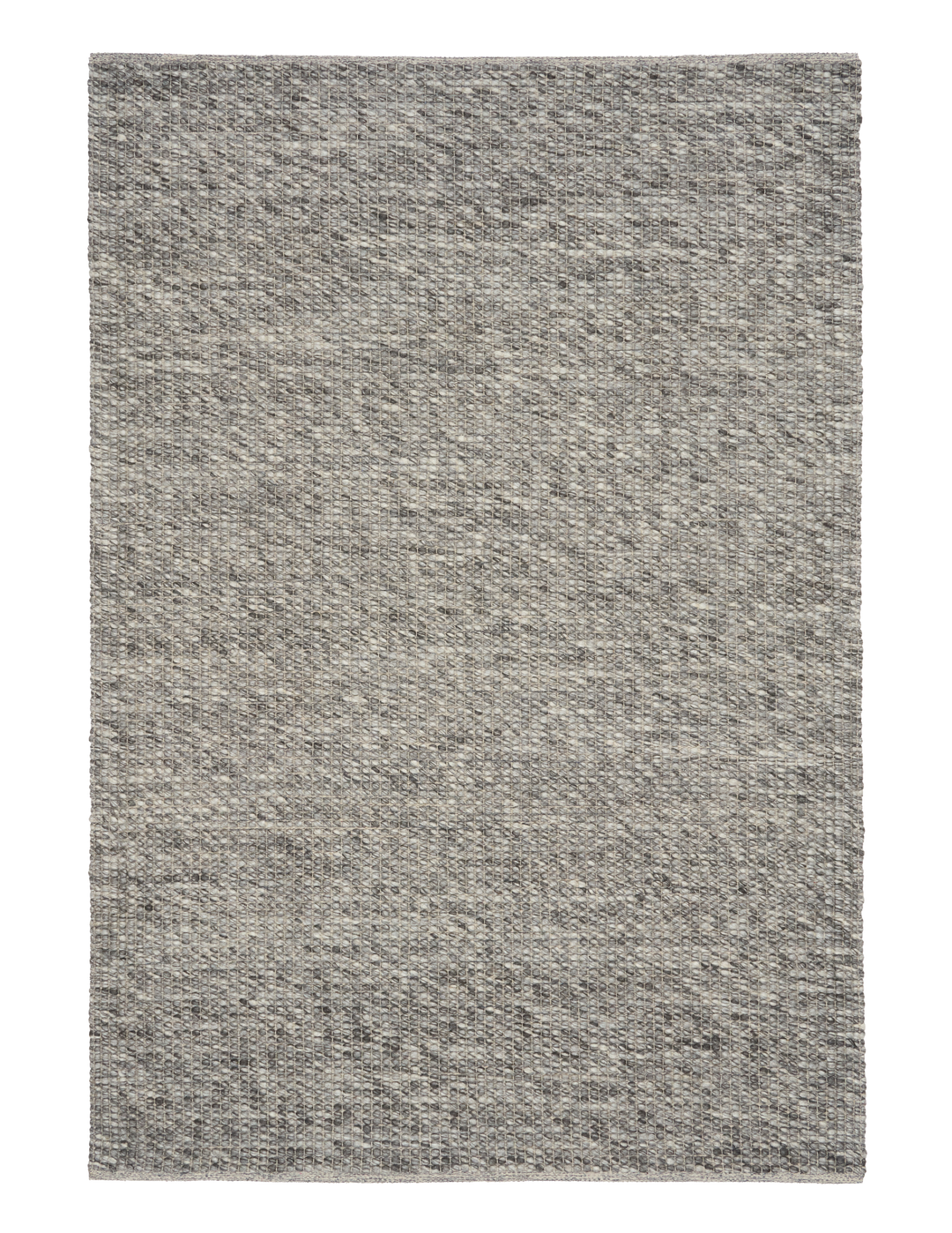 Oscar DARK Grey Ivory WOOL BLEND HAND WOVEN FLOOR RUG
