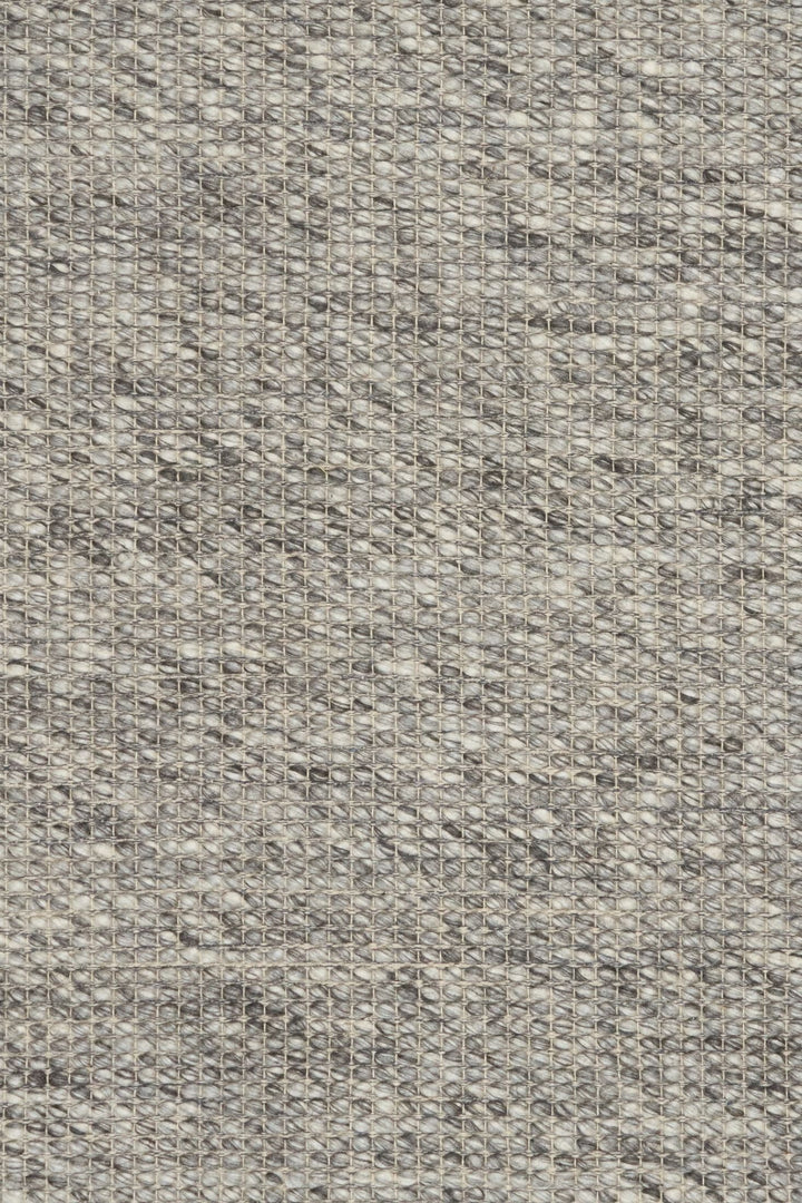 Oscar DARK Grey Ivory WOOL BLEND HAND WOVEN FLOOR RUG