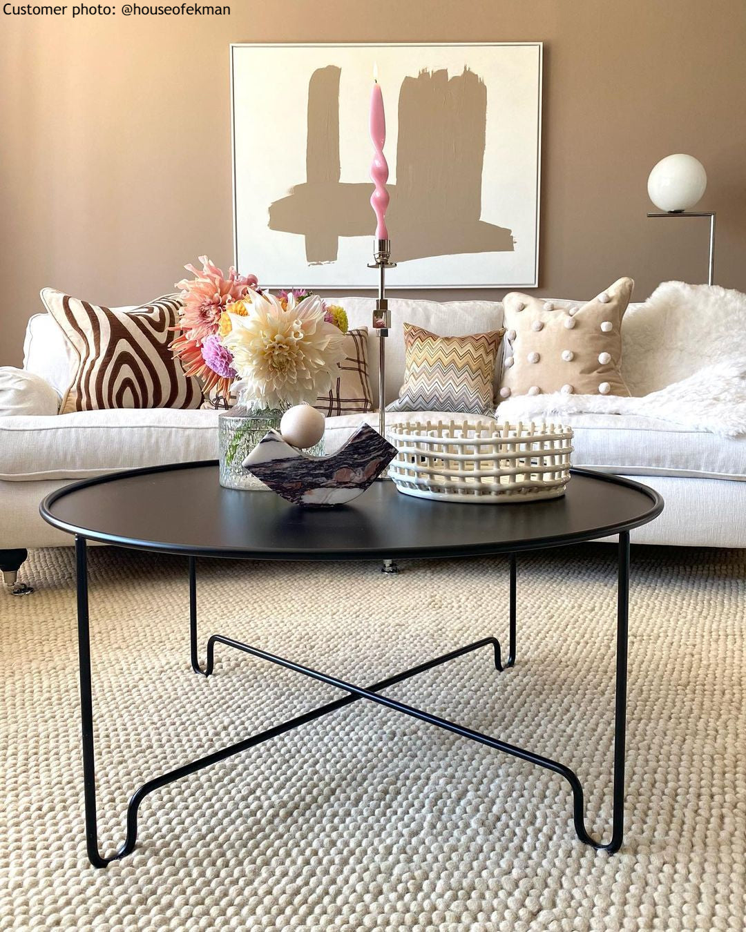 Pebbles White Hand Woven Floor Rug