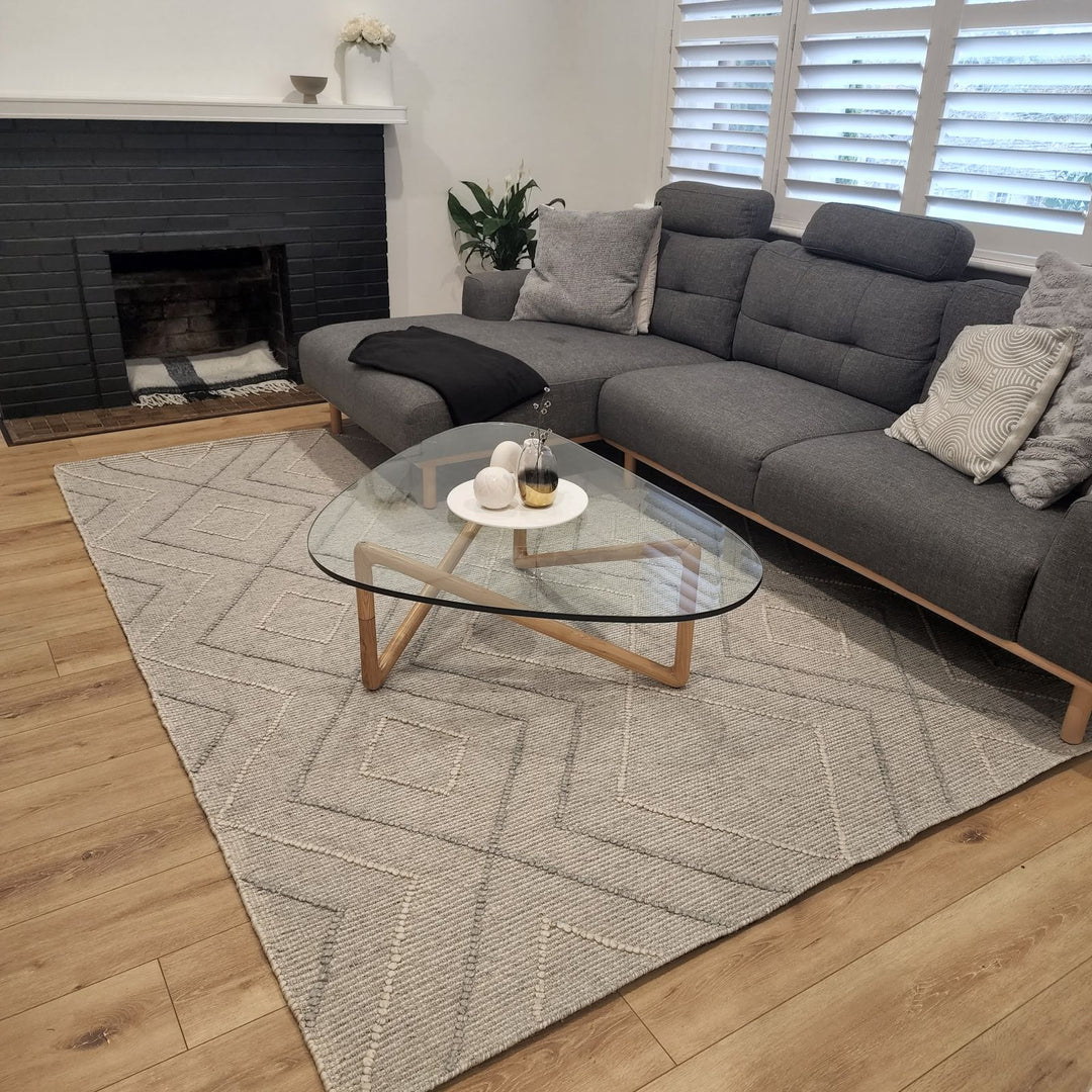 Visconti Silver Hand woven  Floor Rug