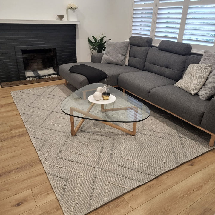 Visconti Silver Hand woven  Floor Rug